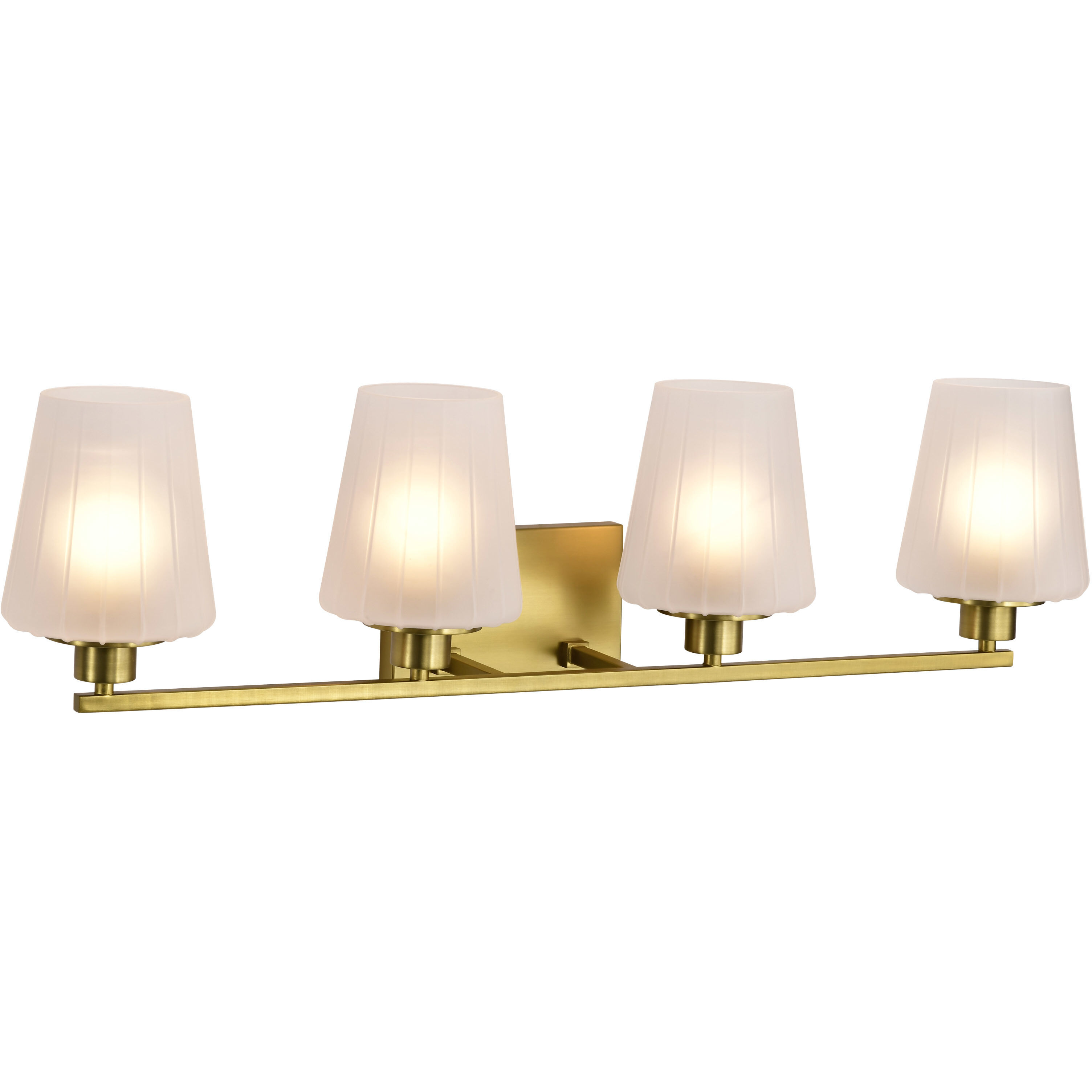 Lune 32 inch Vintage Brass Vanity Wall Light