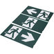 Running Man White Exit Sign