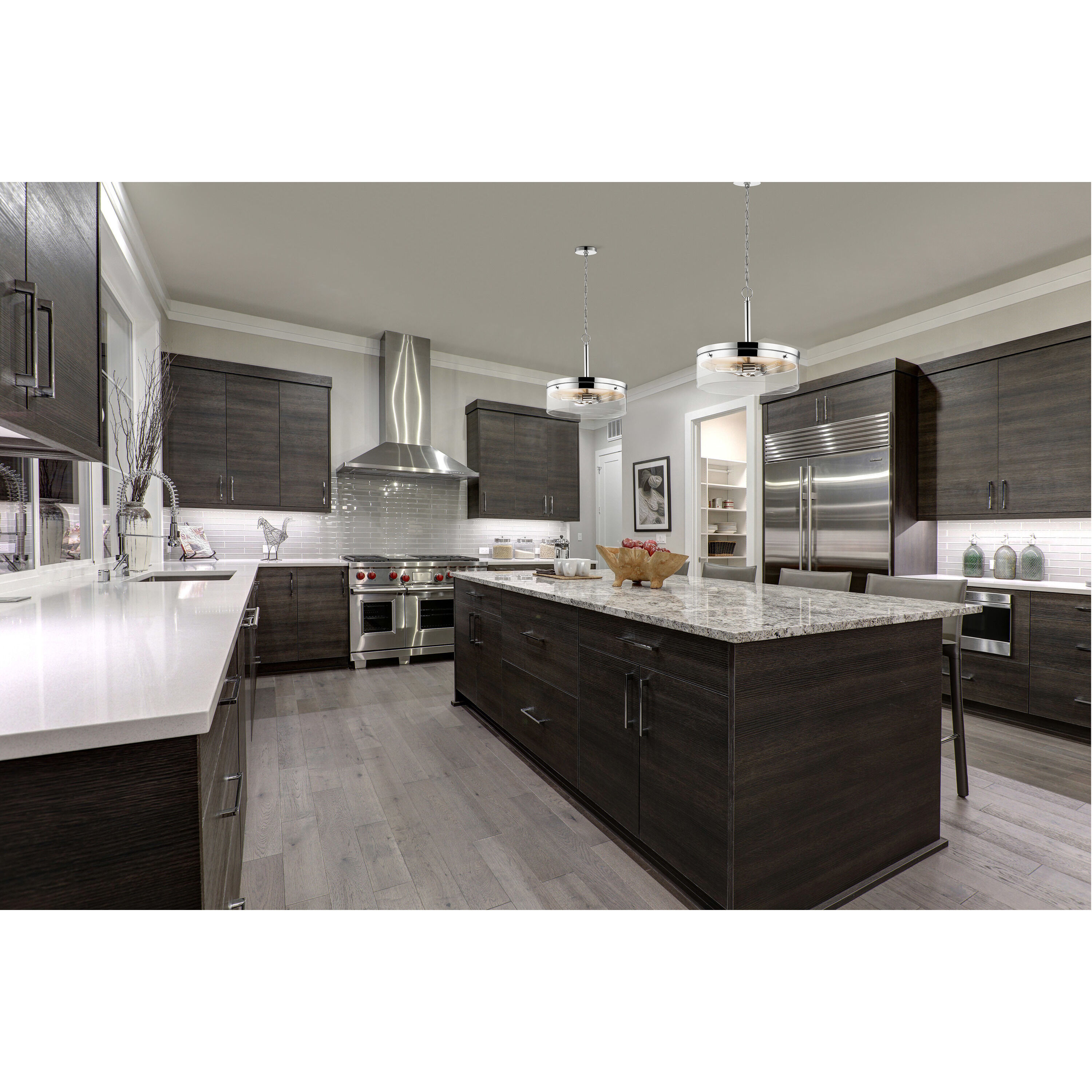 Intersection 3 Light 17 inch Polished Nickel Pendant Ceiling Light