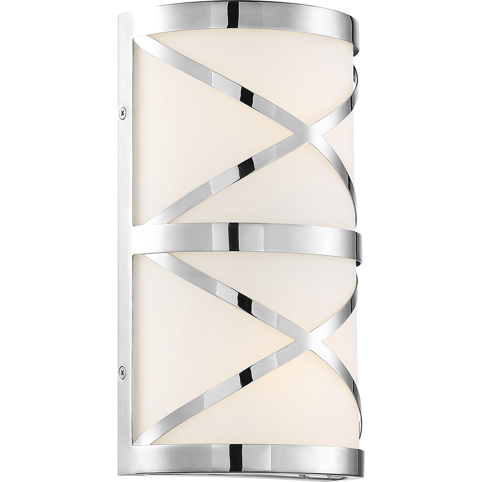Sylph 2 Light 7 inch Polished Nickel and Satin White Vanity Light Wall Light