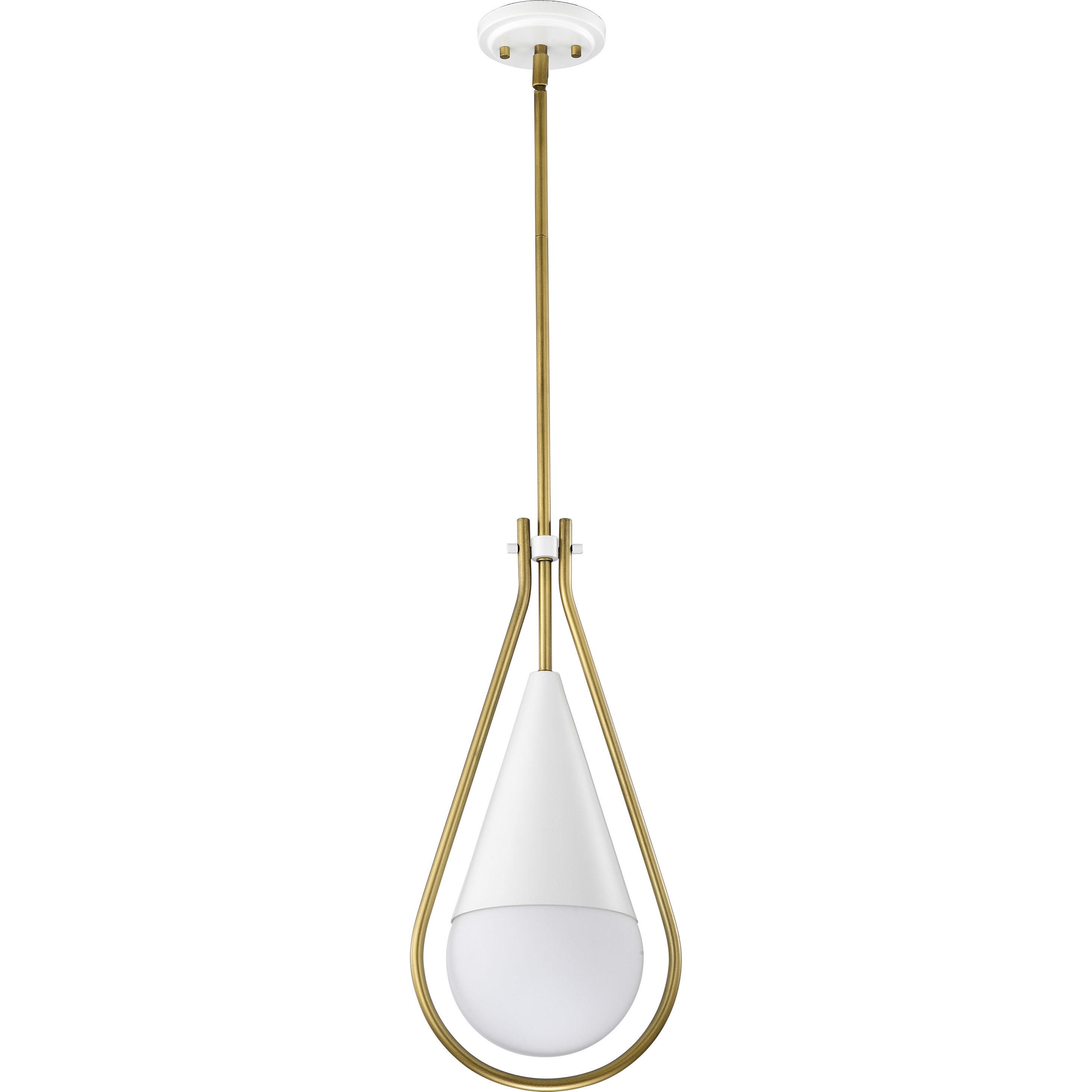 Admiral 1 Light 10 inch Matte White Pendant Ceiling Light