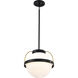 Lakeshore 1 Light 18 inch Matte Black Pendant Ceiling Light