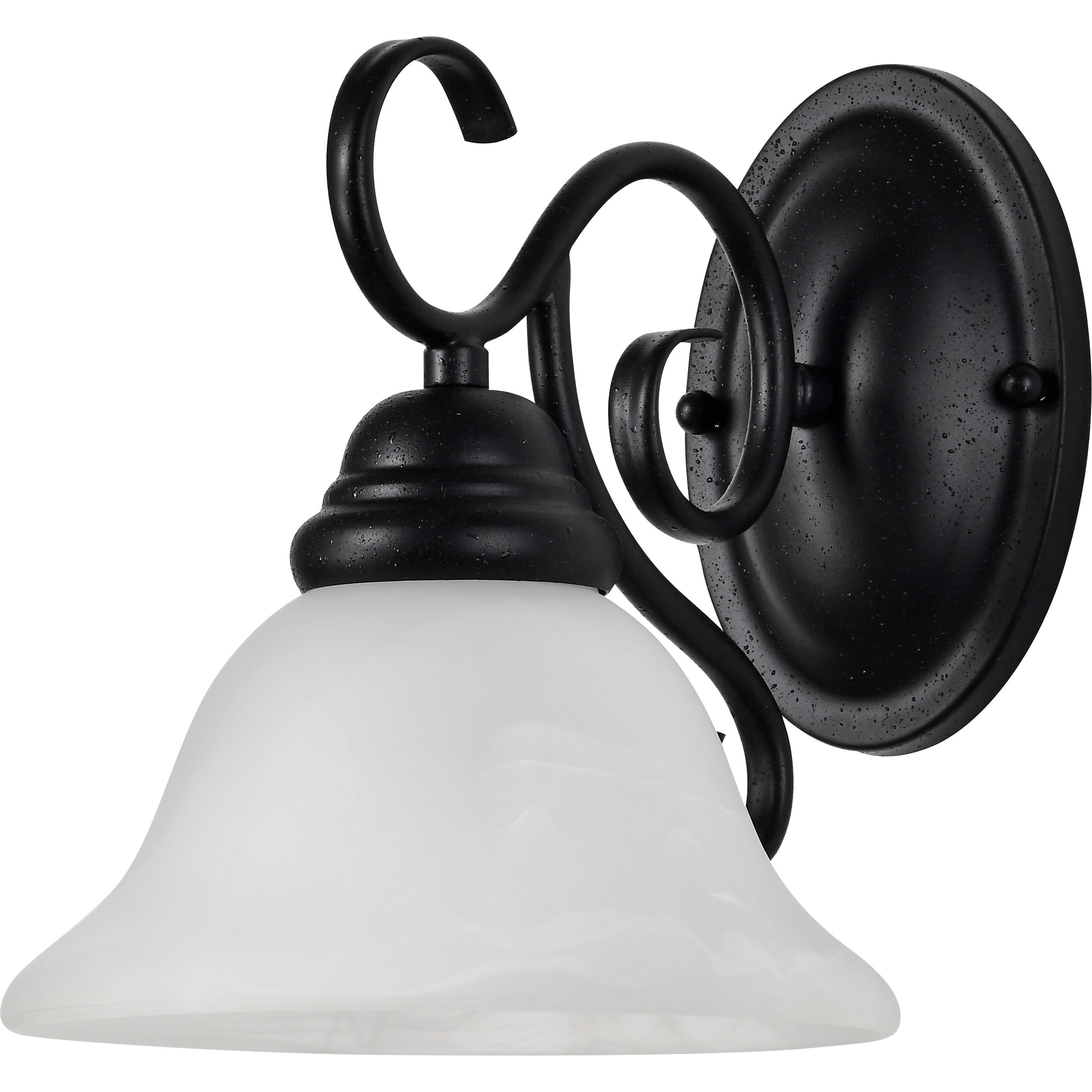 Castillo 1 Light 9 inch Textured Black Vanity Light Wall Light