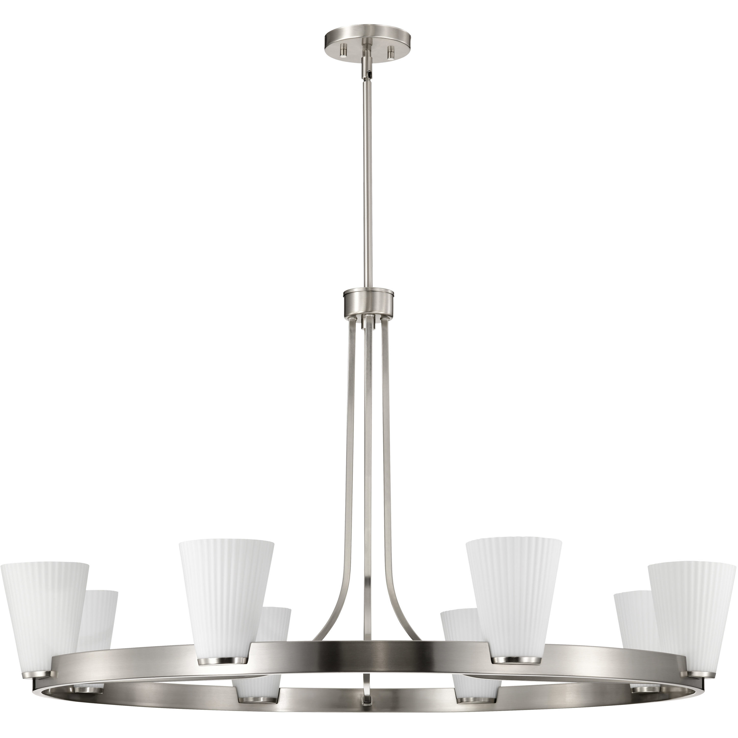 Royale 40 inch Brushed Nickel Chandelier Ceiling Light