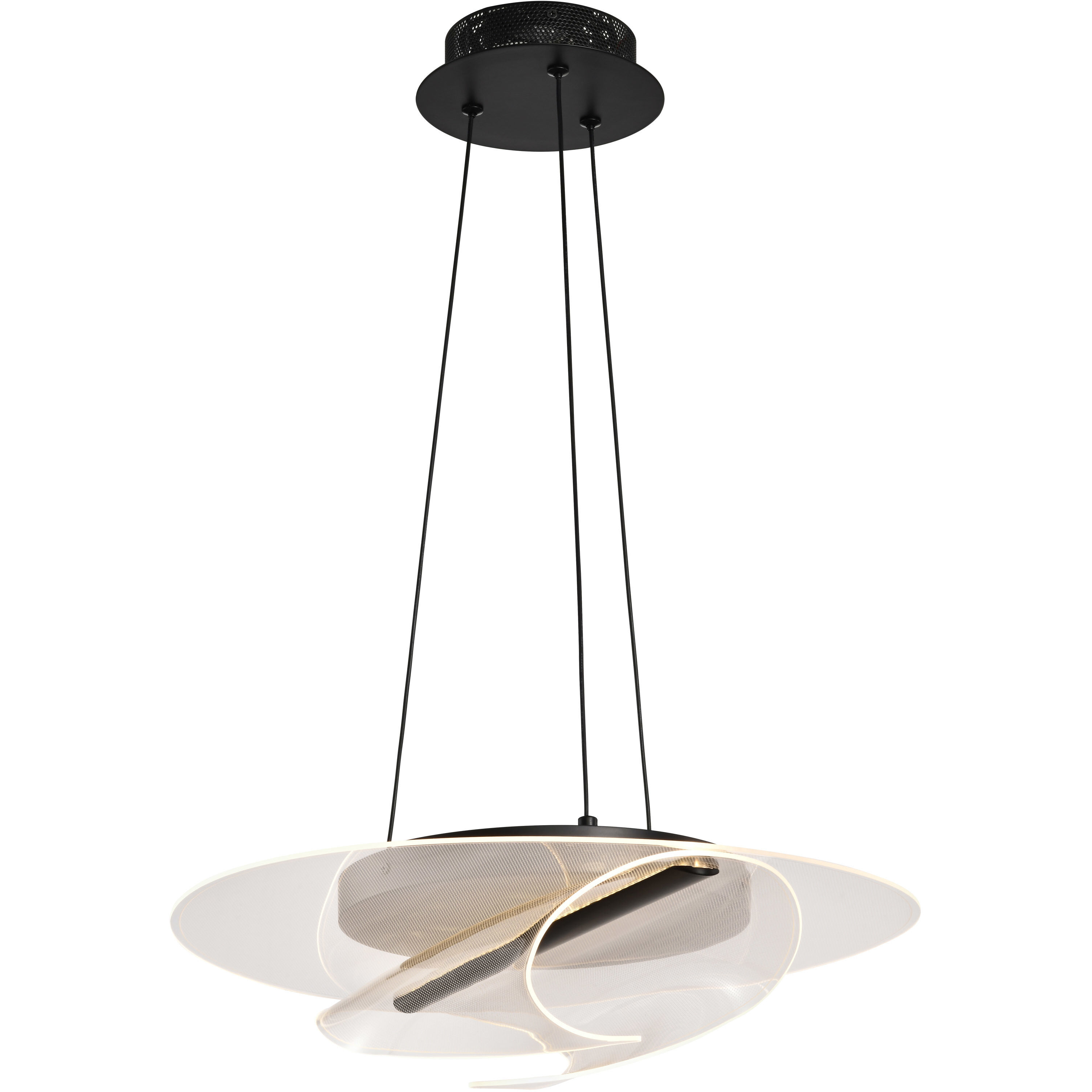 Geneva LED 17.75 inch Matte Black Pendant Ceiling Light