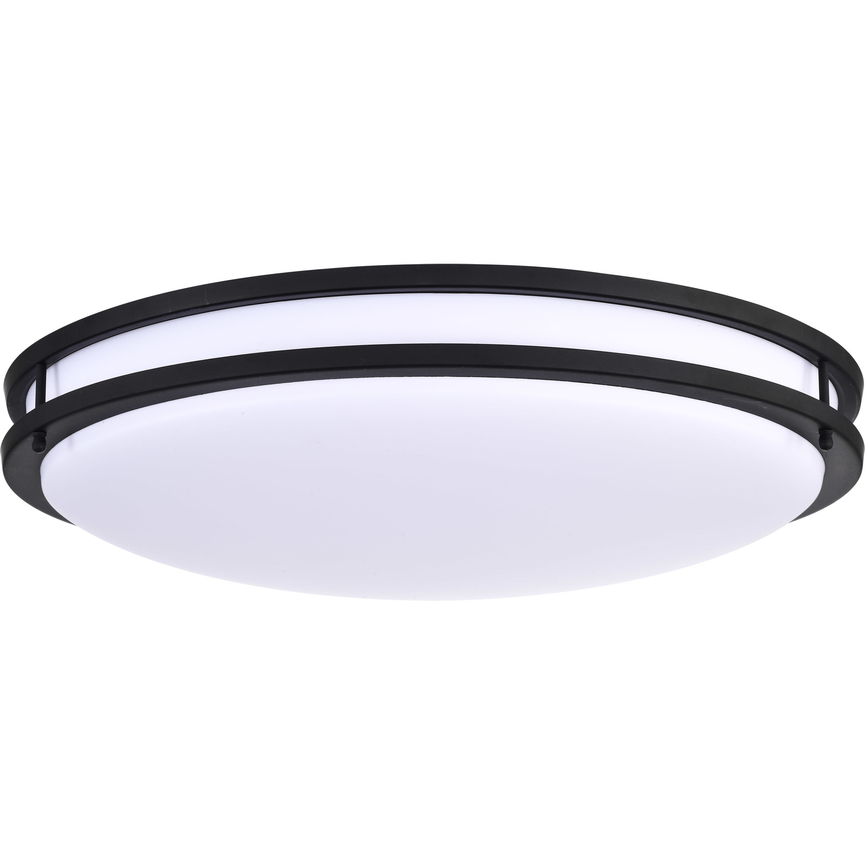 Glamour LED 24 inch Matte Black Flush Mount Ceiling Light