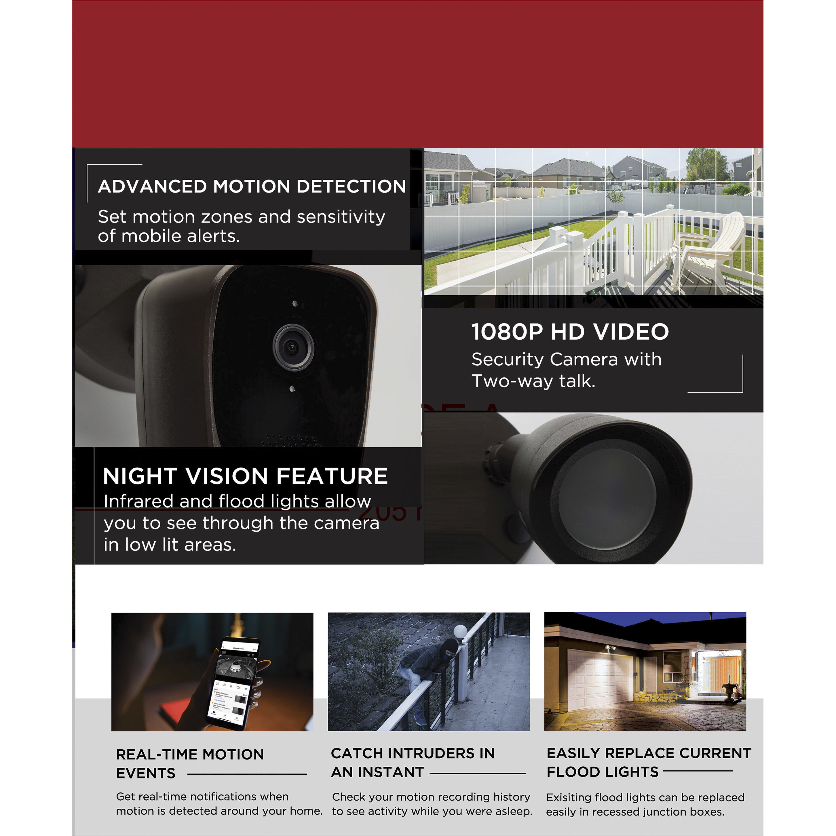 Bullet LED 8 inch Brown Outdoor Security Camera