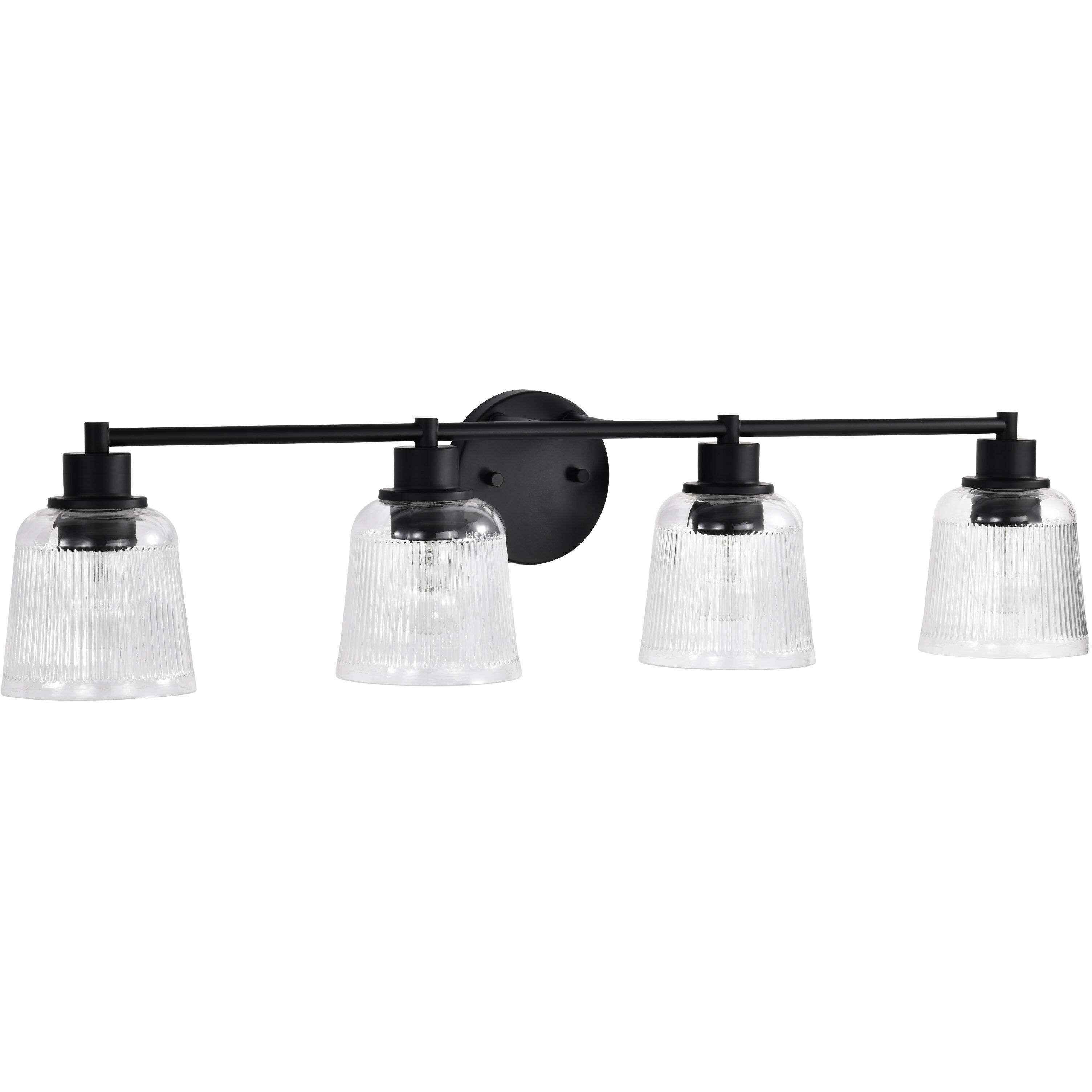 Grayson 33.5 inch Matte Black Vanity Wall Light