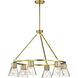 Gianna 30 inch Vintage Brass Chandelier Ceiling Light