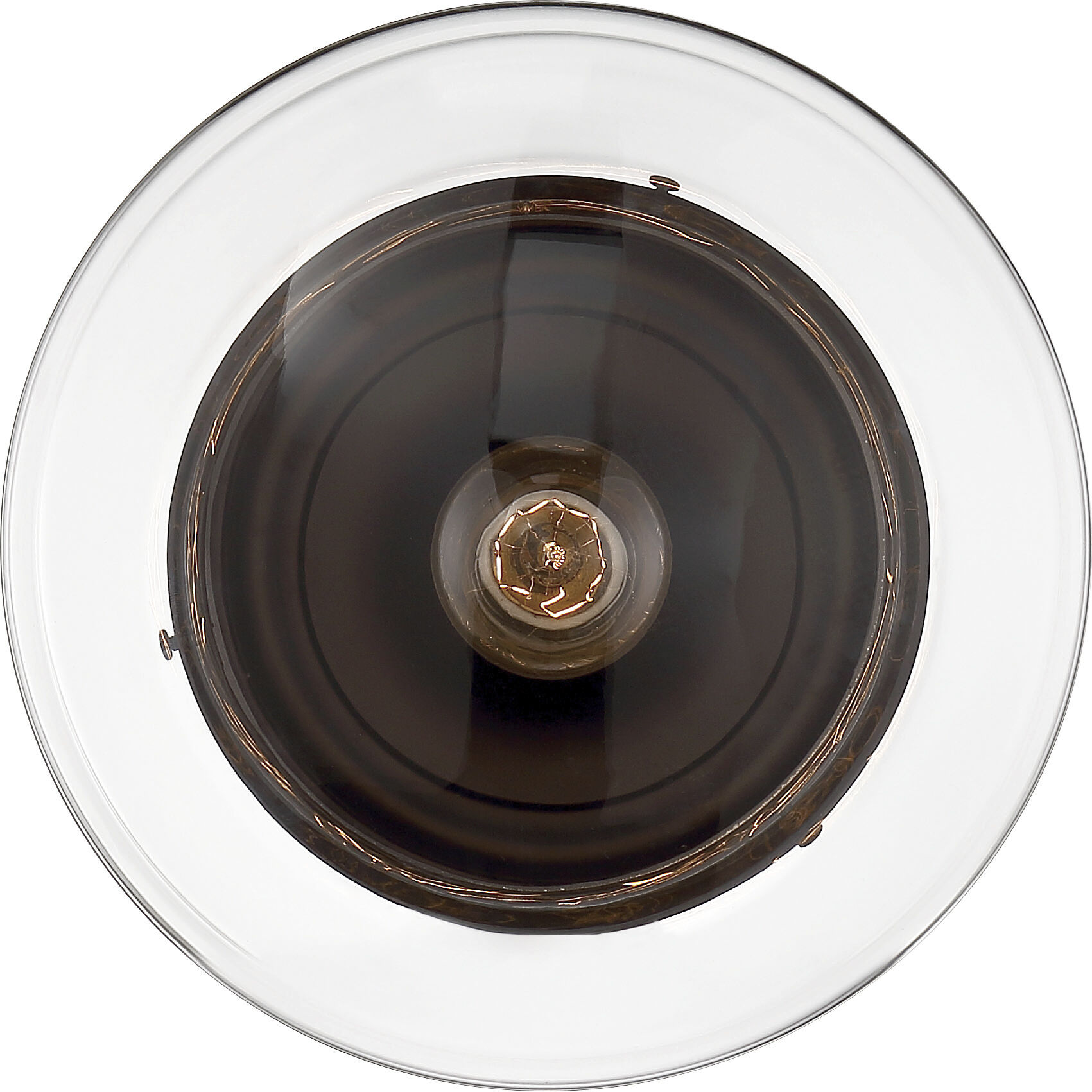 Chantecleer 1 Light 10 inch Matte Black and Clear Semi Flush Mount Ceiling Light