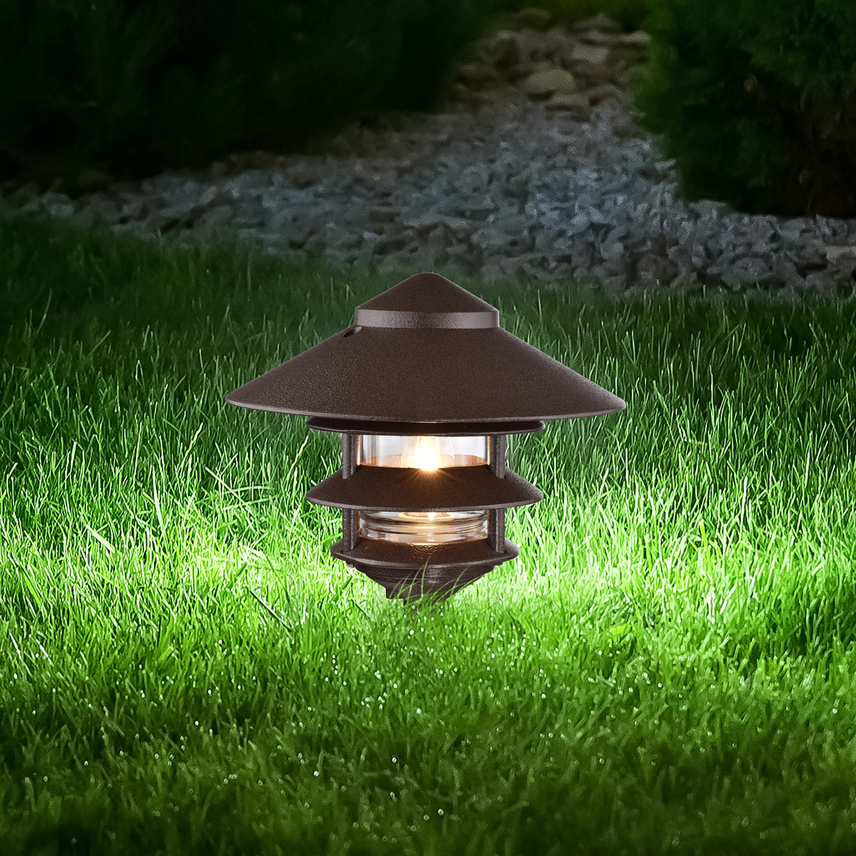 Nuvo SF76 637 Brentwood 120V 100.00 watt Old Bronze Outdoor Path Light
