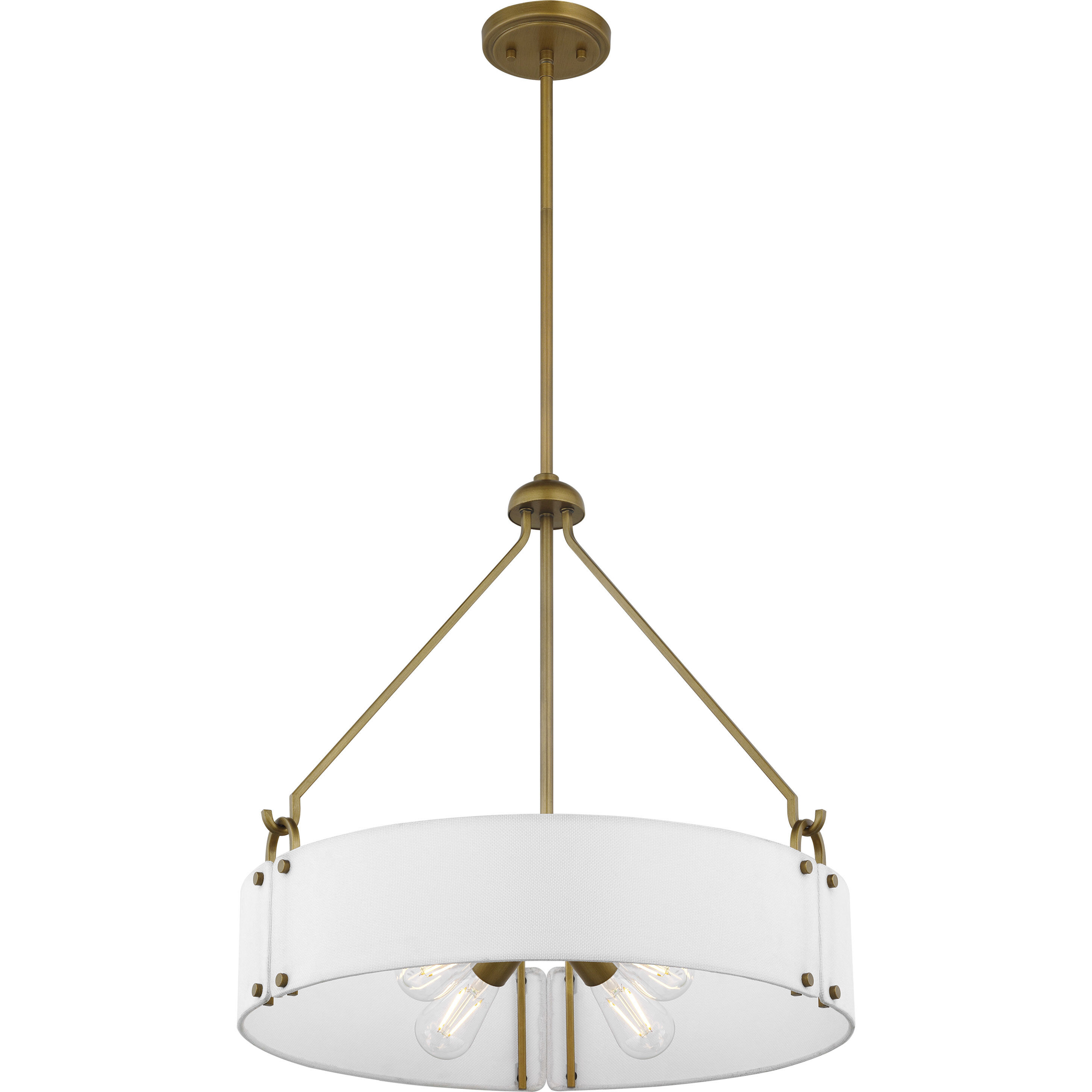 Halter 4 Light 22.63 inch Natural Brass Pendant Ceiling Light