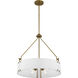 Halter 4 Light 22.63 inch Natural Brass Pendant Ceiling Light