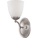 Patton 1 Light 11 inch Brushed Nickel Vanity Light Wall Light