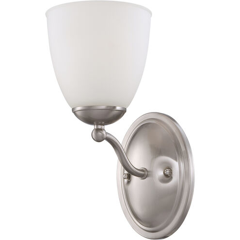 Patton 1 Light 11 inch Brushed Nickel Vanity Light Wall Light