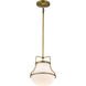 Valdora 1 Light 10.38 inch Natural Brass Pendant Ceiling Light