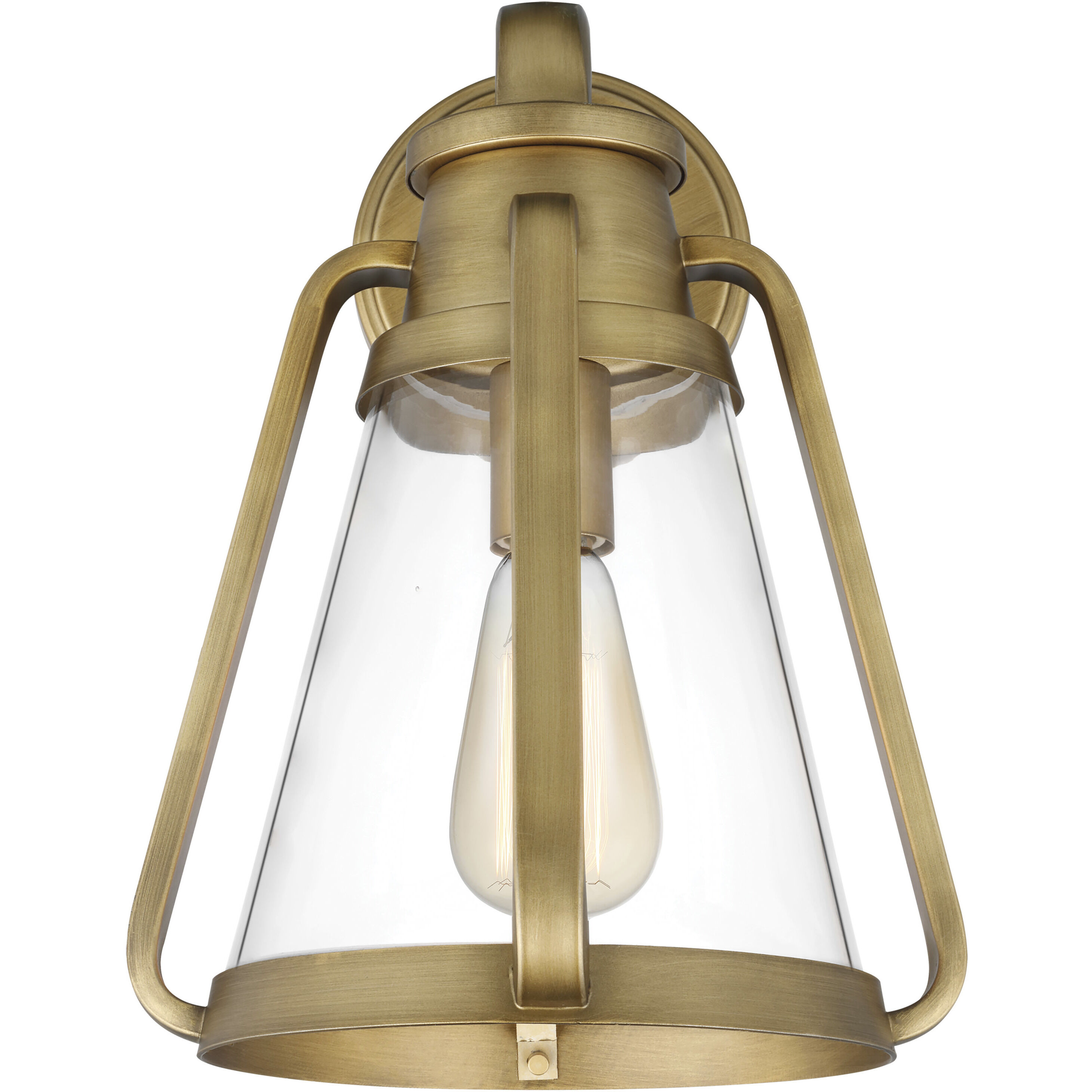 Everett 1 Light 10 inch Natural Brass Bathroom Vanity Lights Wall Light