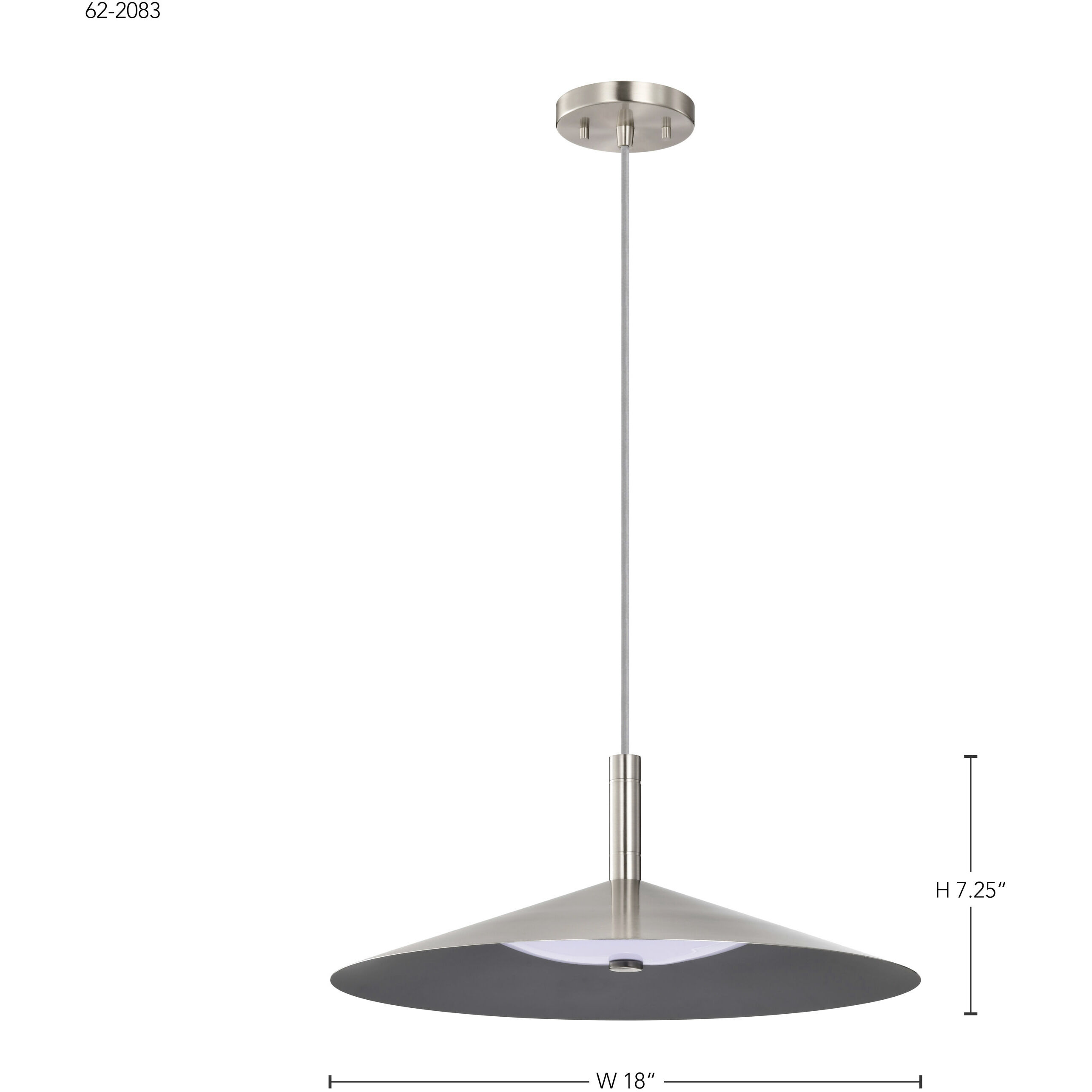 Corrine LED 18 inch Brushed Nickel Pendant Ceiling Light