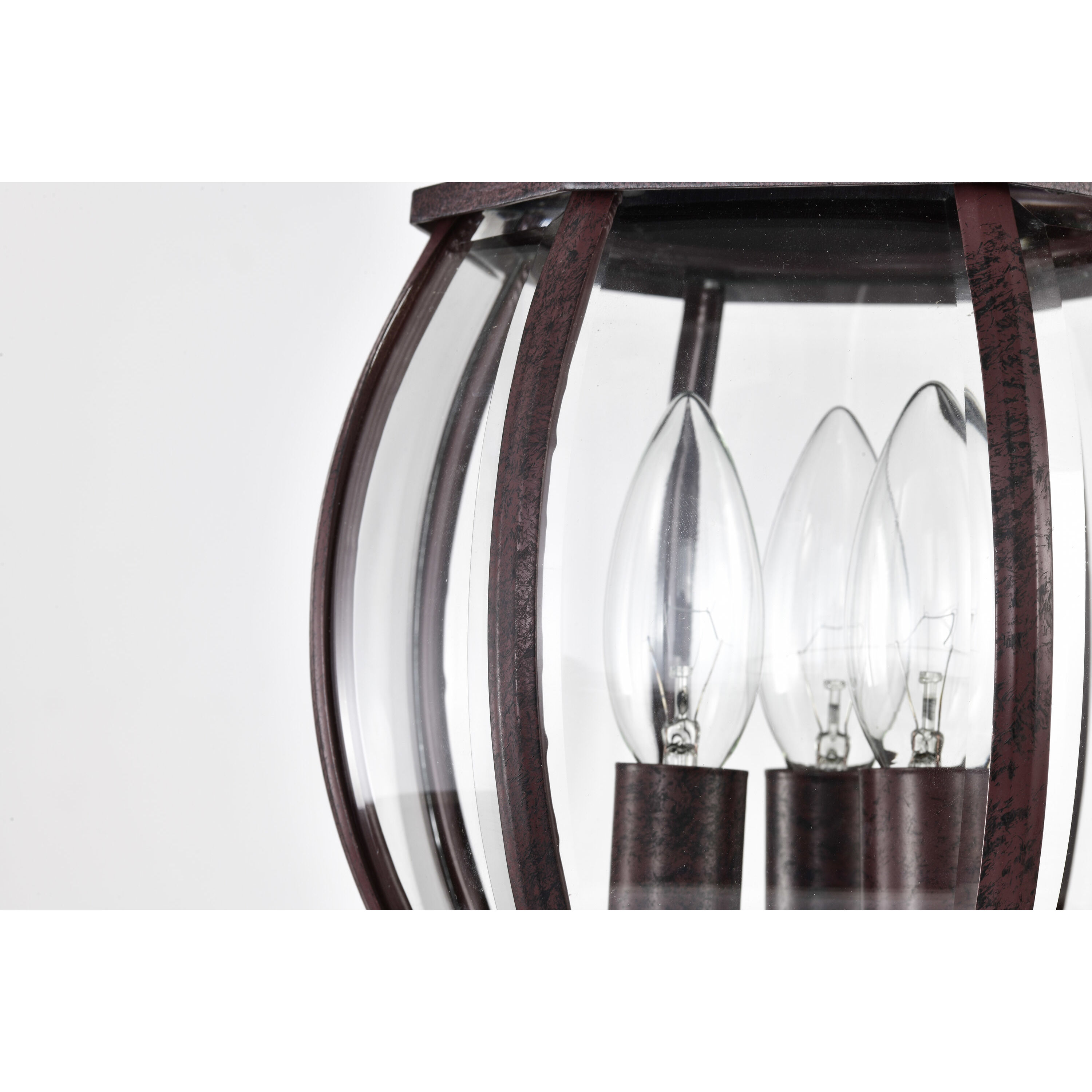 Central Park 3 Light 21 inch Old Bronze Outdoor Post Lantern