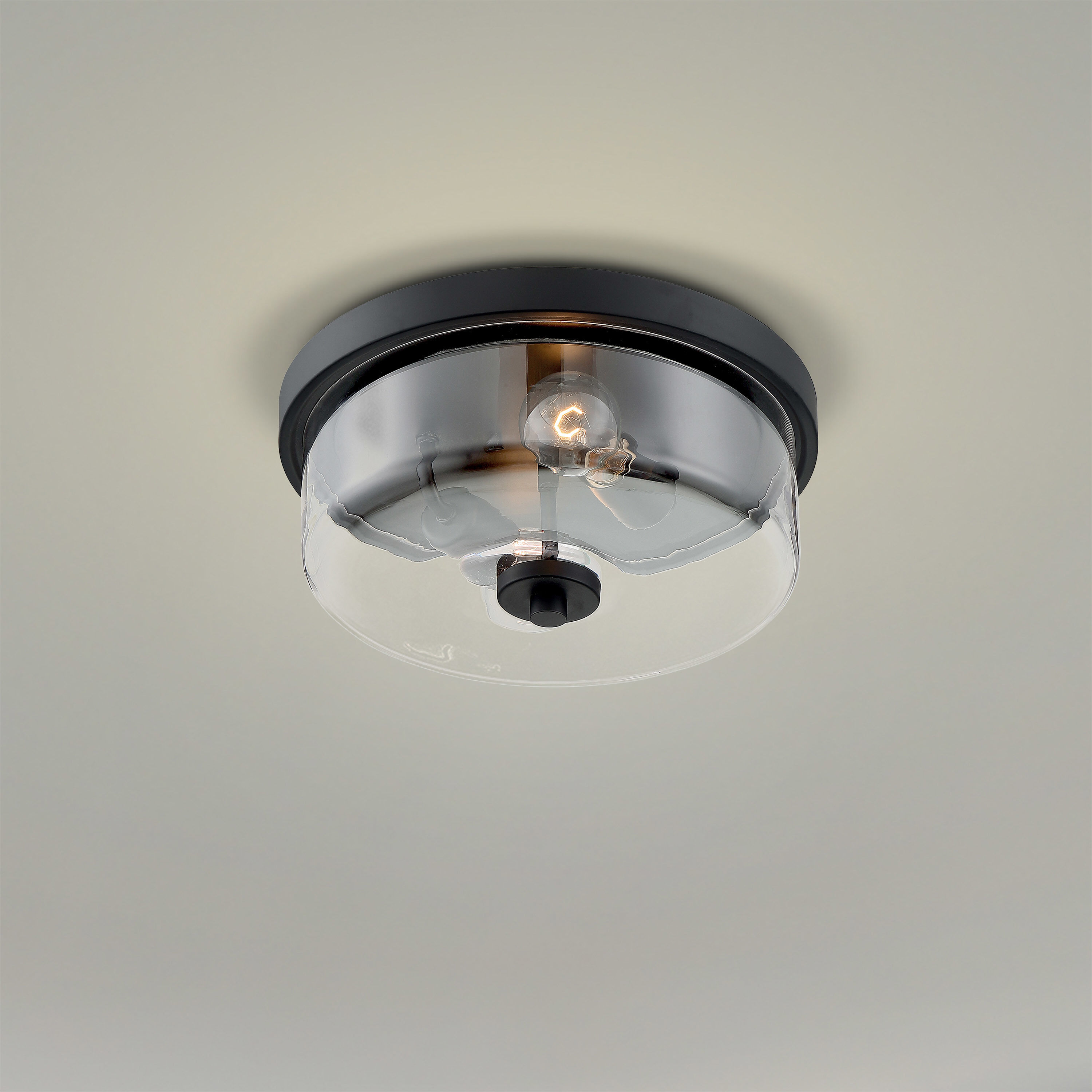 Matte black flush sales mount light