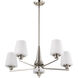 Lune 30 inch Brushed Nickel Chandelier Ceiling Light