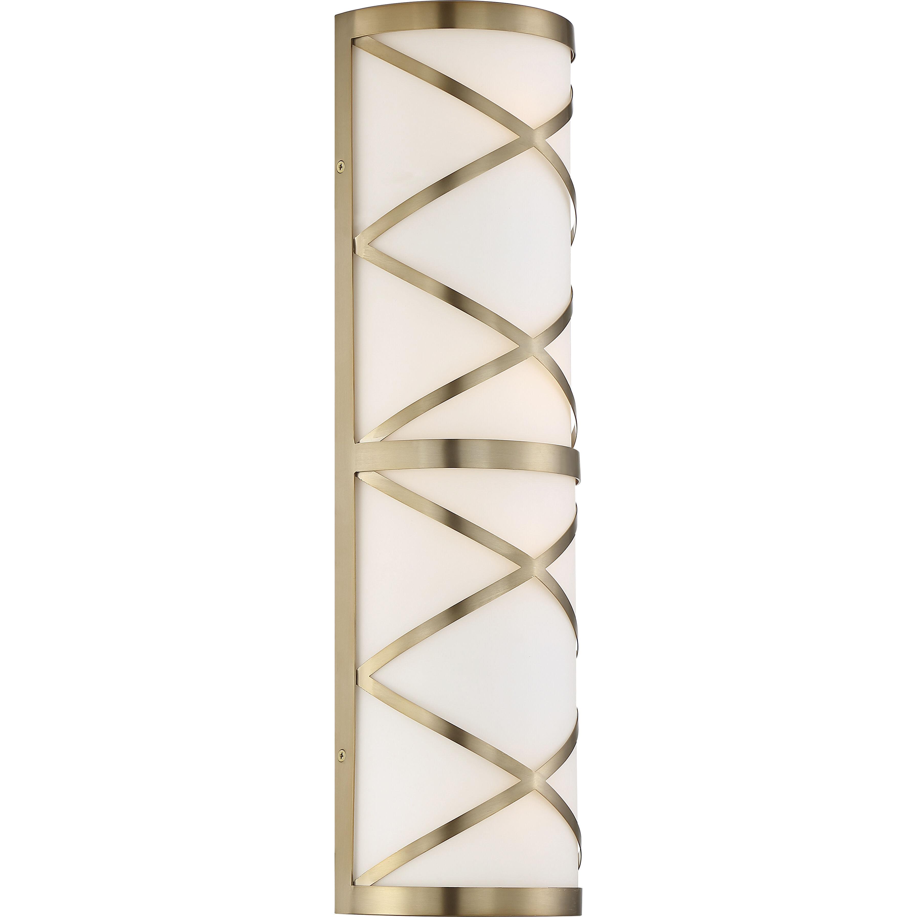 Sylph 4 Light 7 inch Burnished Brass and Satin White Vanity Light Wall Light
