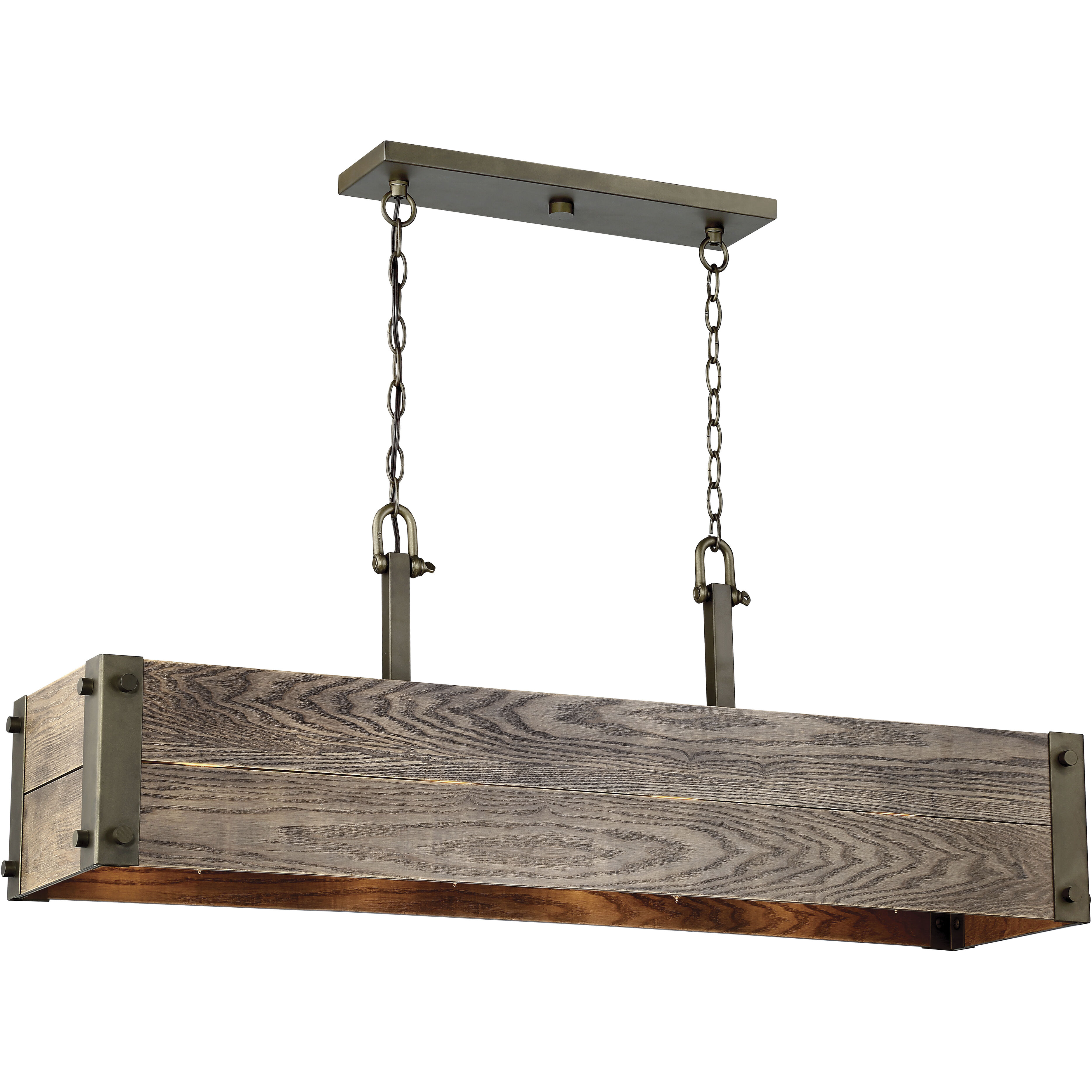 Winchester 4 Light 40.75 inch Bronze Trestle Ceiling Light