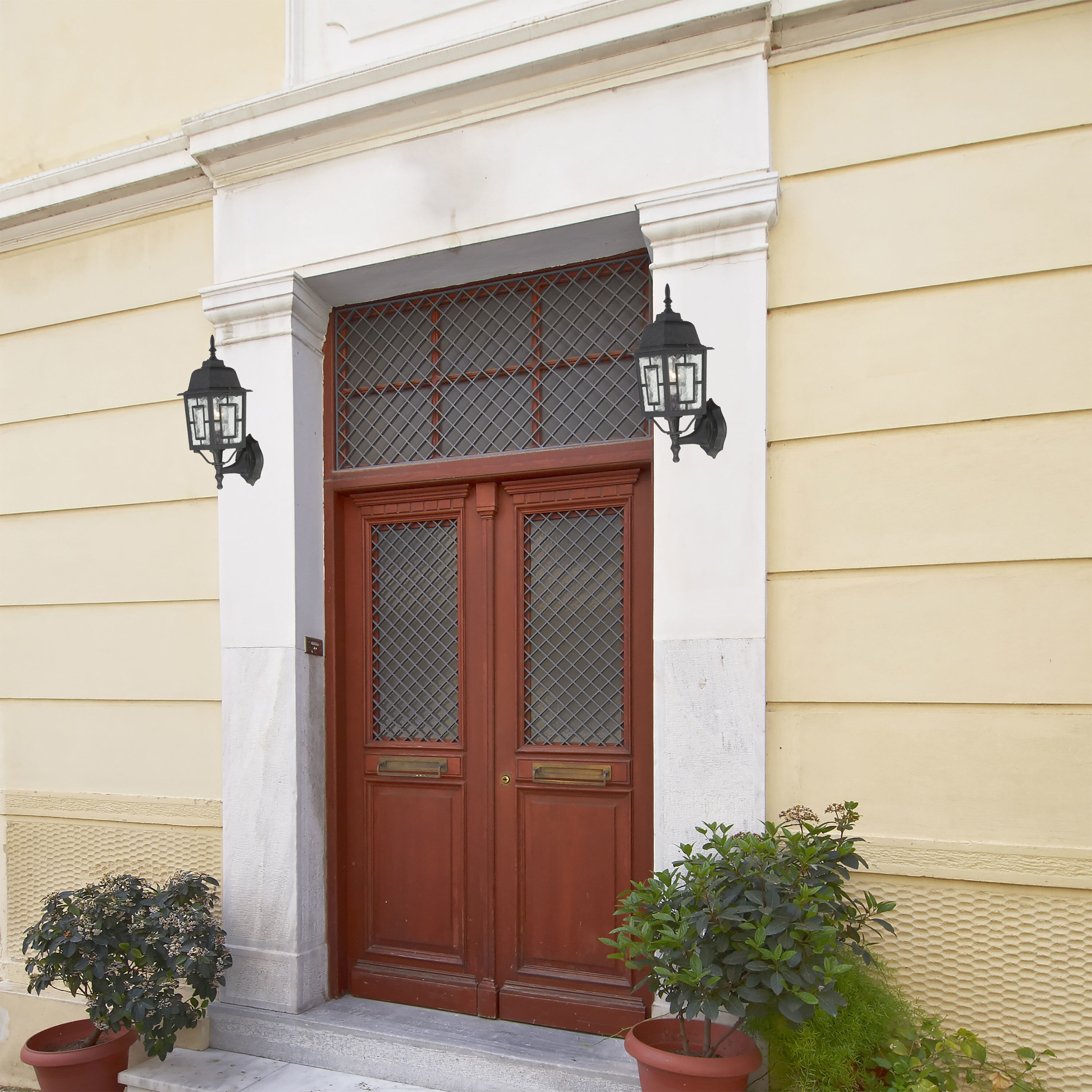 Banyan 1 Light 17 inch Textured Black Outdoor Wall Lantern
