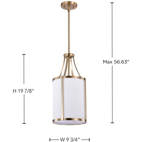 Easton 1 Light 9.75 inch Burnished Brass Pendant Ceiling Light