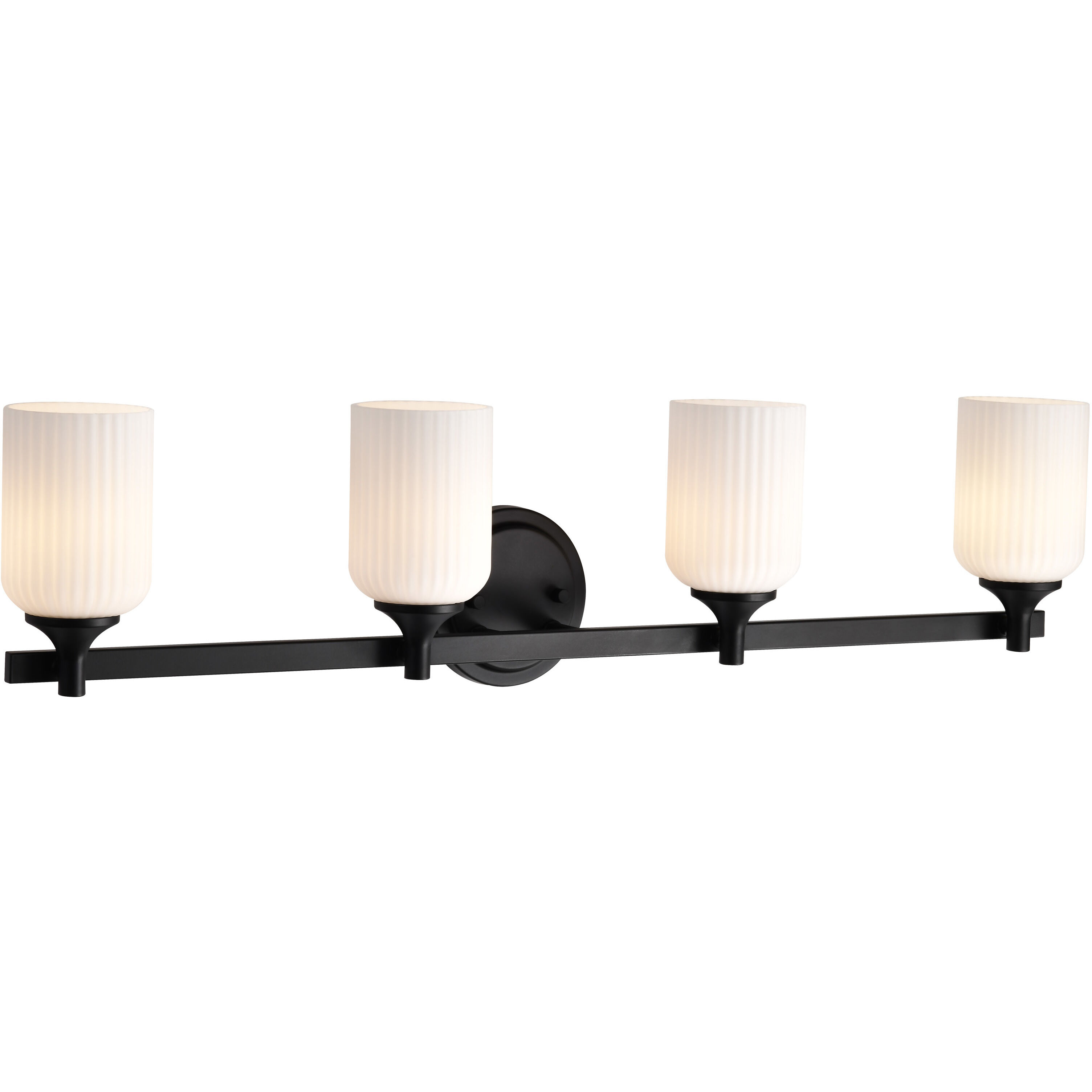 Solara 32.63 inch Matte Black Vanity Wall Light