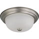 Brentwood 2 Light 13 inch Brushed Nickel Flush Mount Ceiling Light