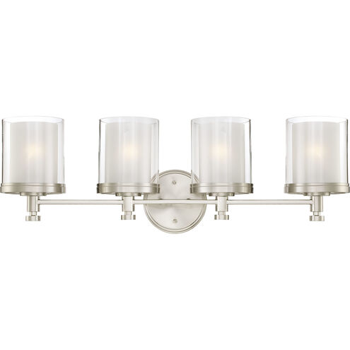 Decker 4 Light 30 inch Brushed Nickel Vanity Light Wall Light 