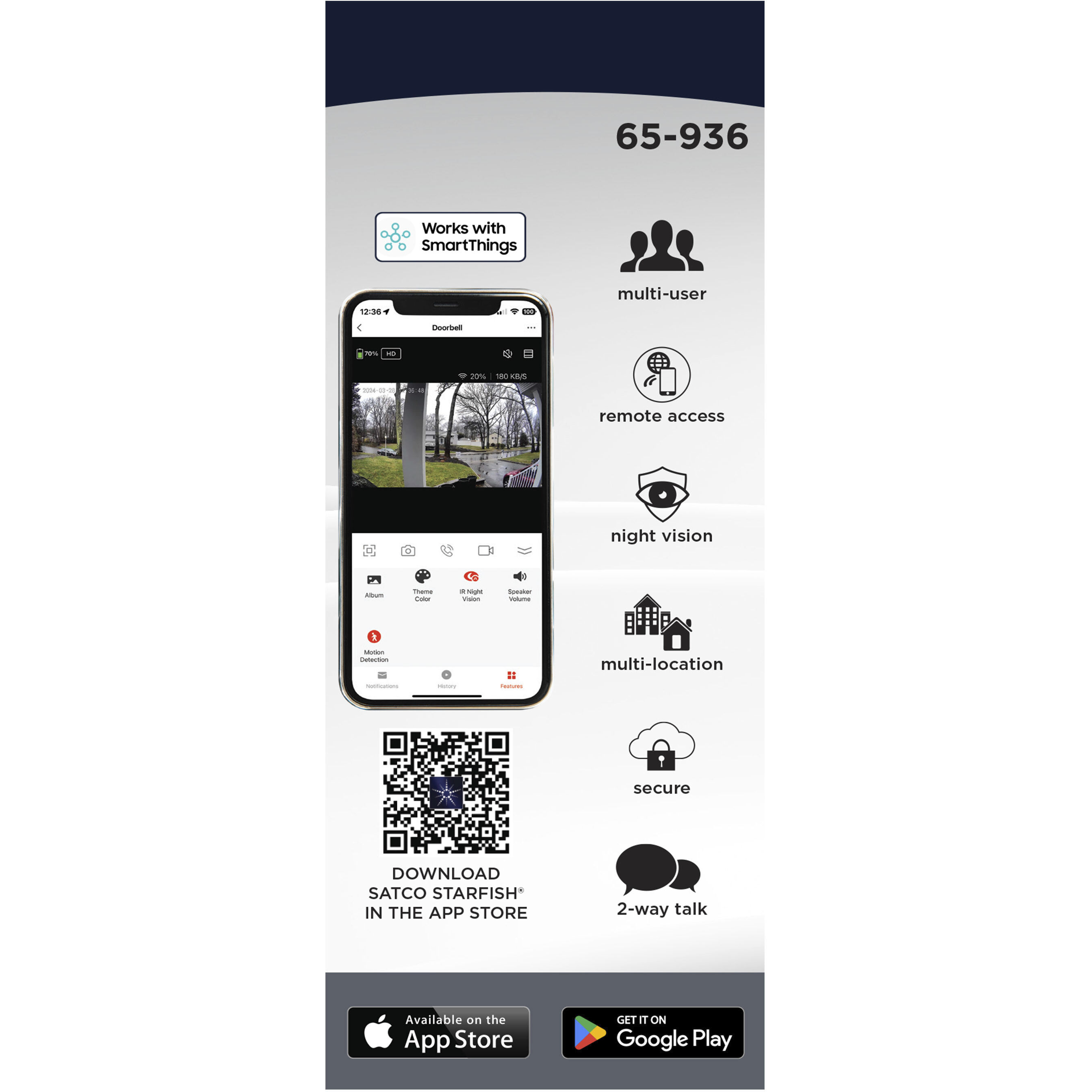 Brentwood Black Outdoor Security Light