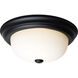 Brentwood 2 Light 13.25 inch Matte Black Flush Mount Ceiling Light