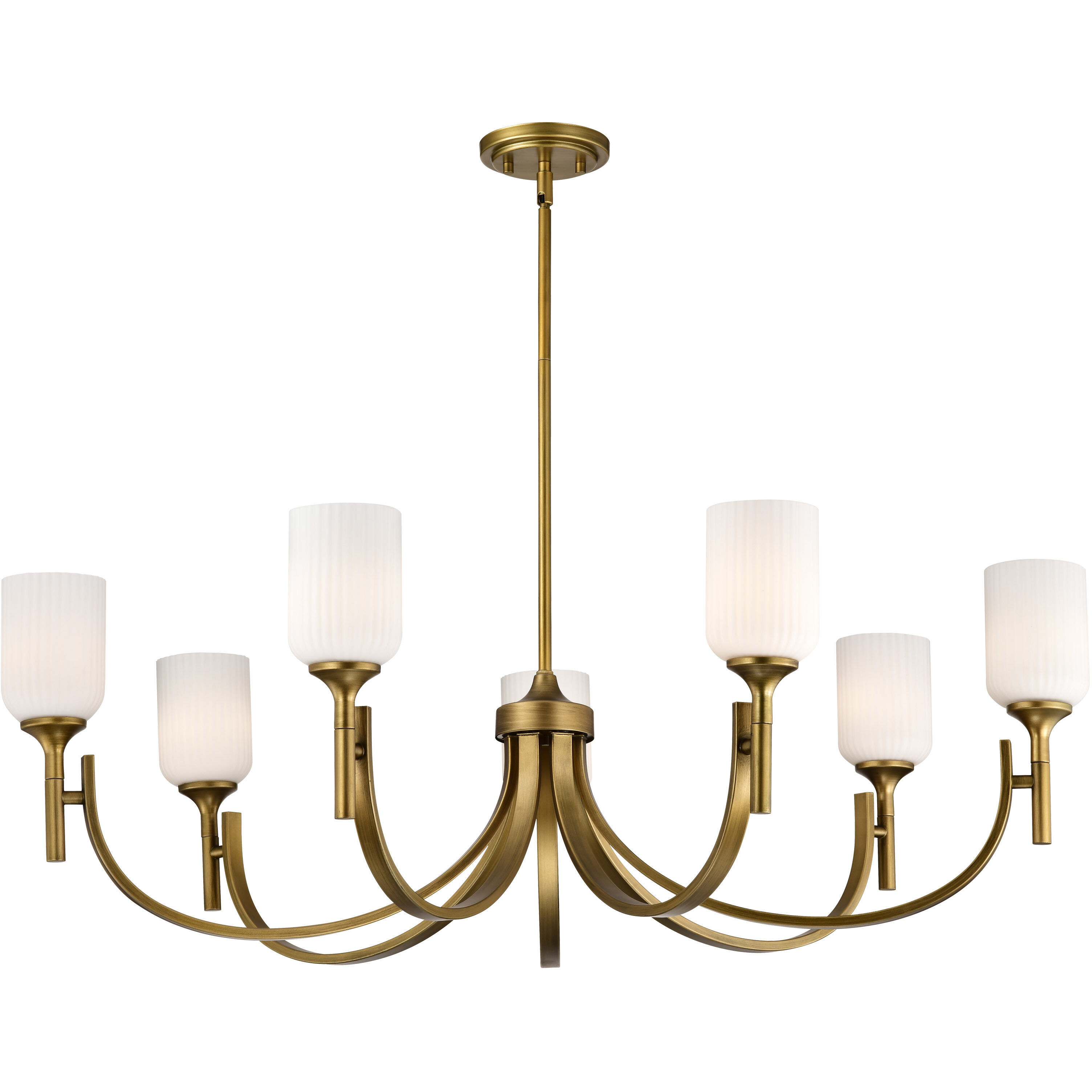 Solara 40 inch Natural Brass Chandelier Ceiling Light
