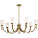 Solara 40 inch Natural Brass Chandelier Ceiling Light