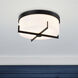 Roselle 14.38 inch Matte Black Flush Mount Ceiling Light