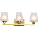Lune 24 inch Vintage Brass Vanity Wall Light