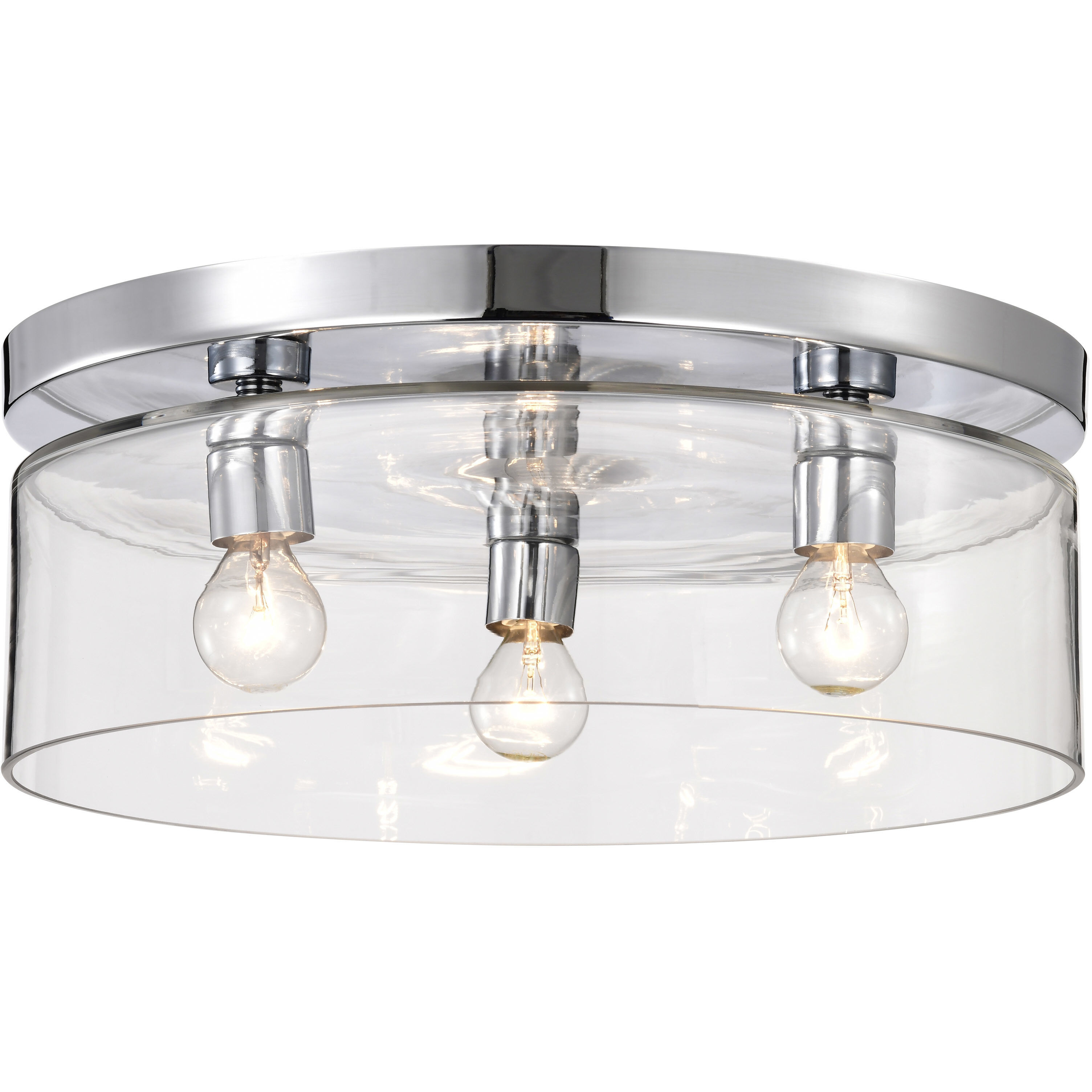 Marlowe 15 inch Polished Nickel Flush Mount Ceiling Light