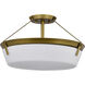 Rowen 4 Light 18.5 inch Natural Brass Semi Flush Mount Ceiling Light