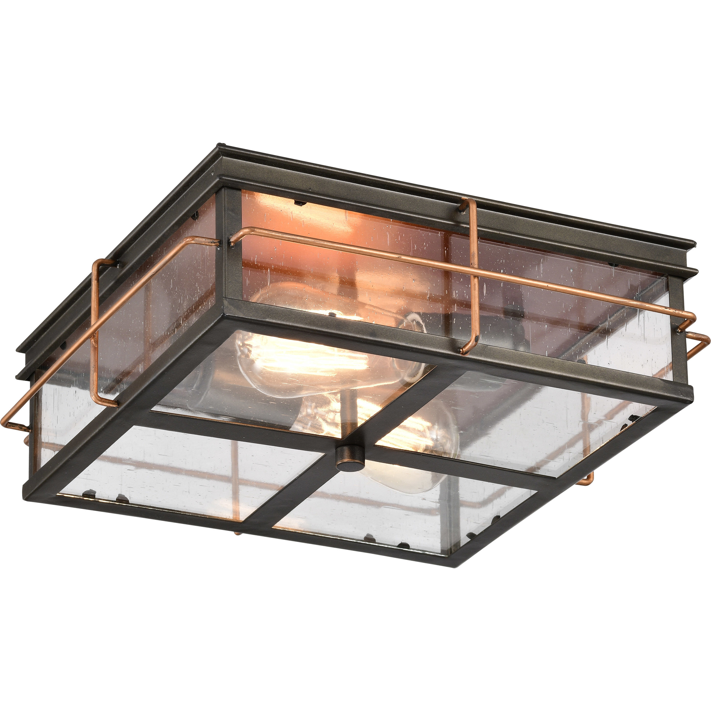 Nuvo Lighting Howell 2 Light Outdoor Flush Mount Bronze Copper