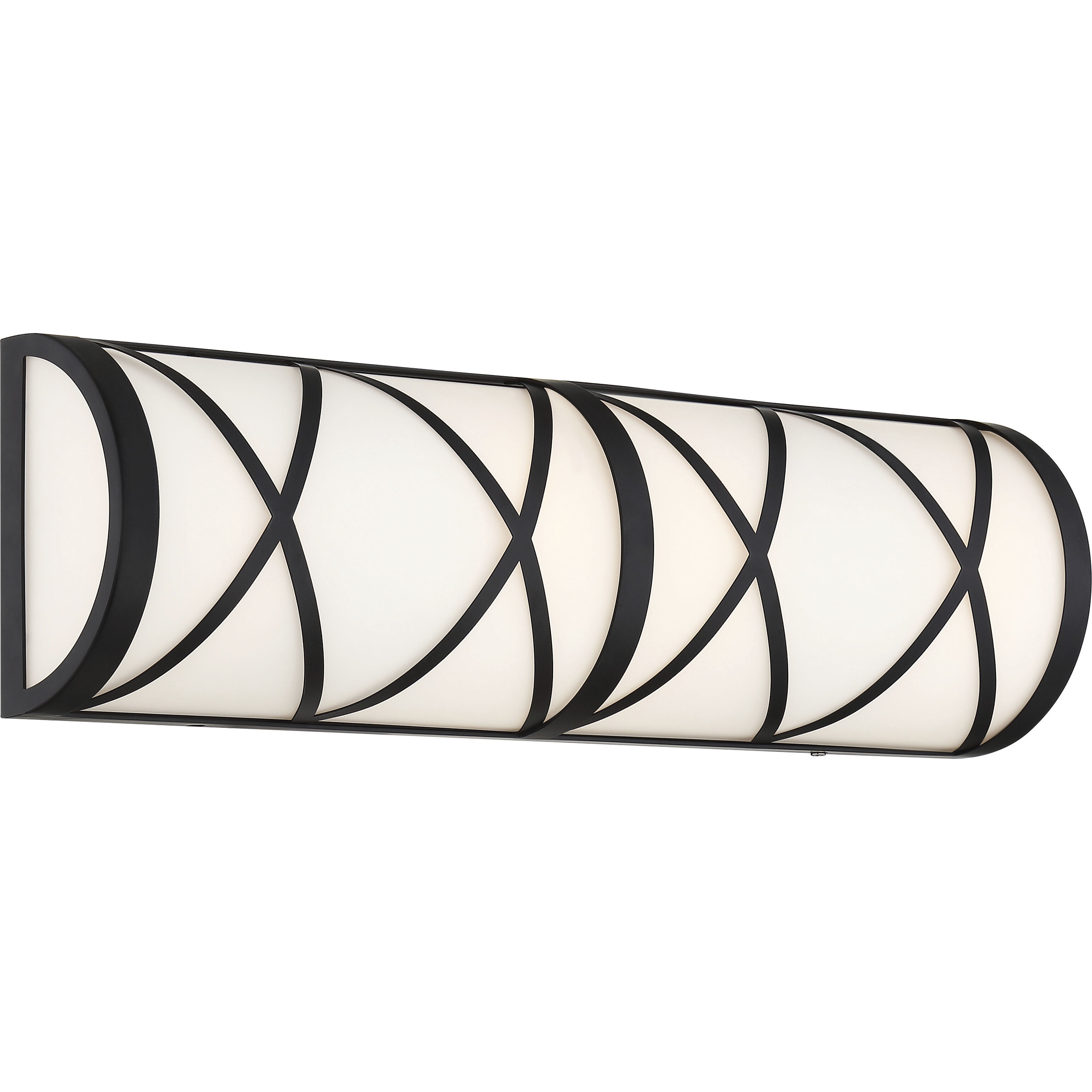 Sylph 4 Light 7 inch Aged Bronze and Satin White Vanity Light Wall Light