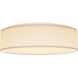 Brentwood LED 15 inch White Fabric Flush Mount Ceiling Light