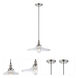 Vintage 1 Light 14 inch Polished Nickel Pendant Ceiling Light