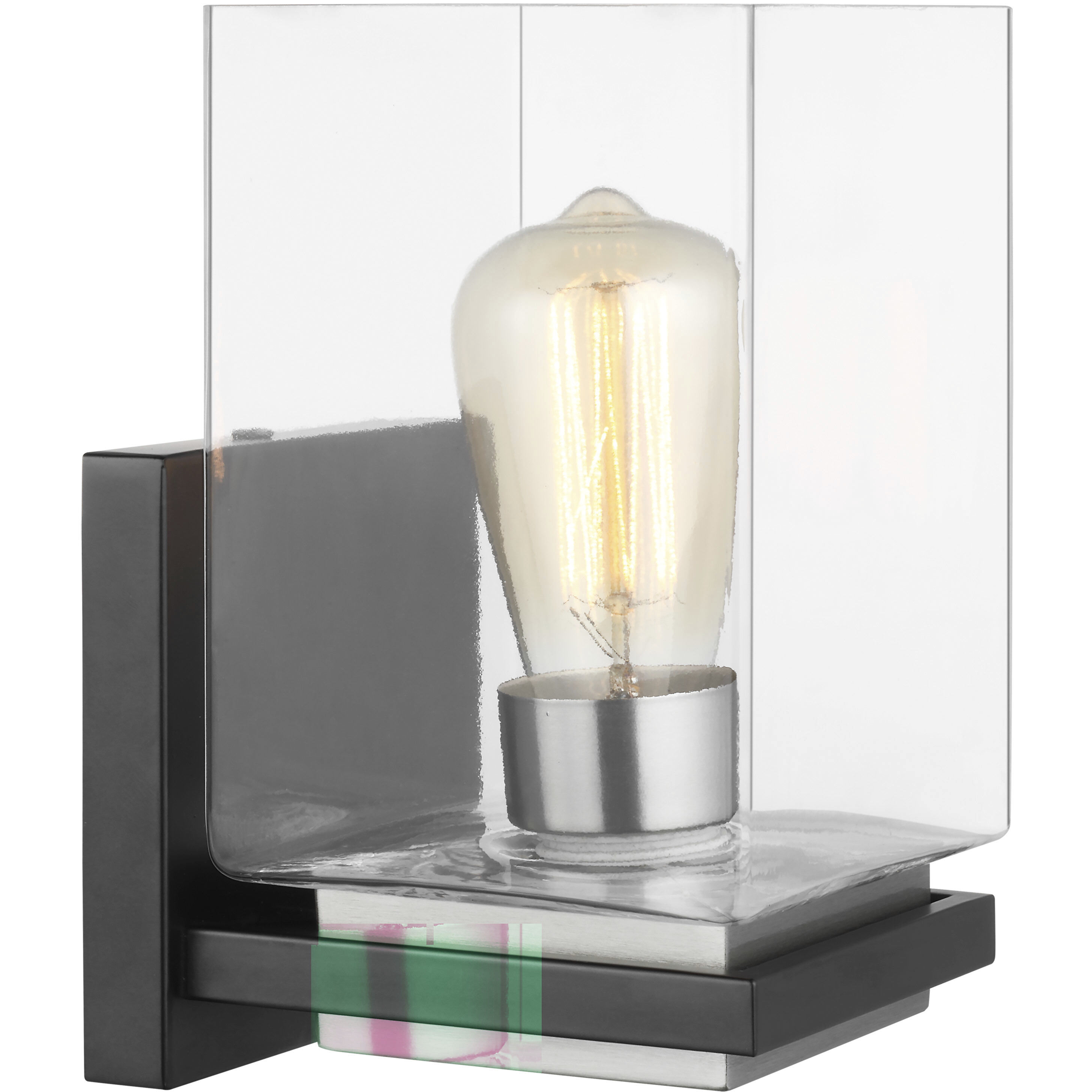 Crossroads 1 Light 5.38 inch Matte Black Bathroom Vanity Lights Wall Light