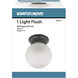 Brentwood 1 Light 6 inch Mahogany Bronze Flush Mount Ceiling Light