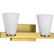 Royale 14.63 inch Burnished Brass Vanity Wall Light