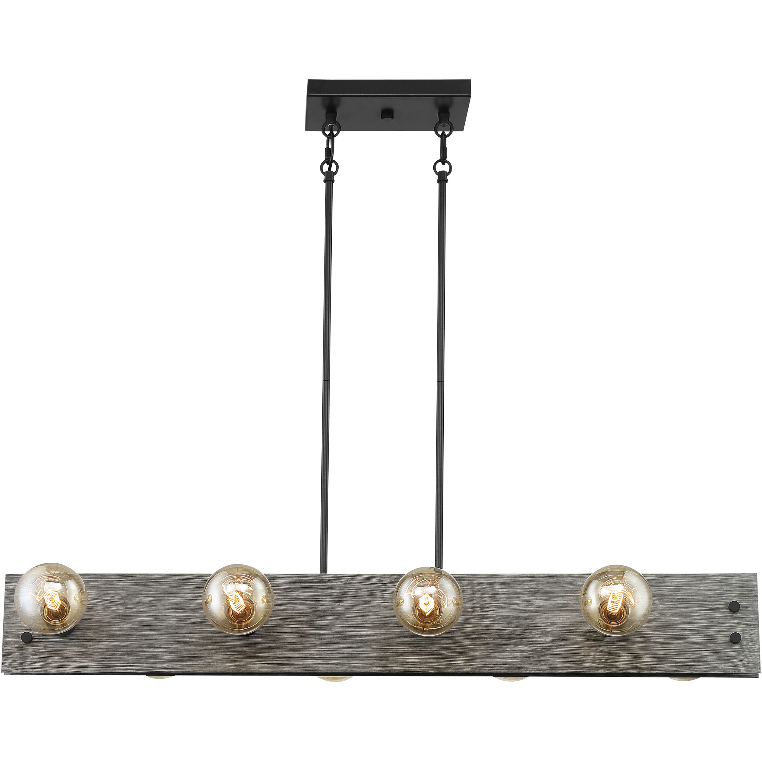 Stella 8 Light 6 inch Driftwood and Black Accents Pendant Ceiling Light