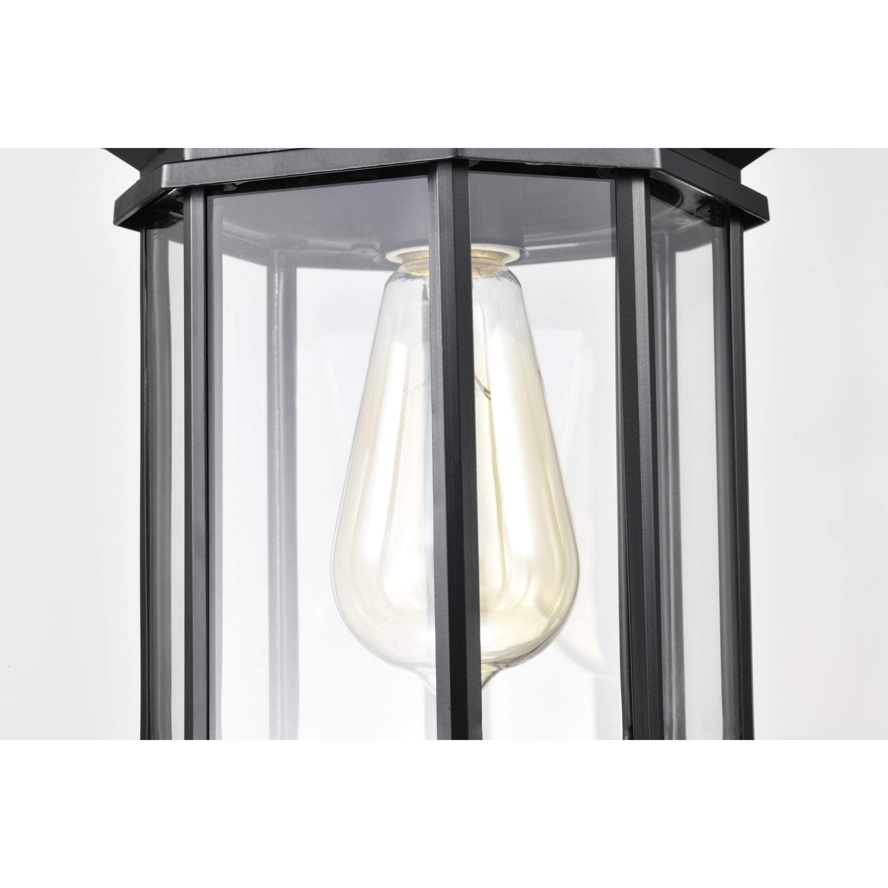 Hopkins 7 inch Matte Black Outdoor Hanging Lantern