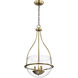 Amado 3 Light 14 inch Vintage Brass Pendant Ceiling Light